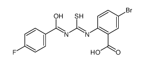 5-BROMO-2-[[[(4-FLUOROBENZOYL)AMINO]THIOXOMETHYL]AMINO]-BENZOIC ACID结构式