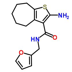 2-Amino-N-(2-furylmethyl)-5,6,7,8-tetrahydro-4H-cyclohepta[b]thiophene-3-carboxamide Structure