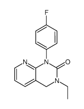 3-ethyl-1-(4-fluoro-phenyl)-3,4-dihydro-1H-pyrido[2,3-d]pyrimidin-2-one结构式