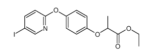 ethyl 2-[4-(5-iodopyridin-2-yl)oxyphenoxy]propanoate结构式