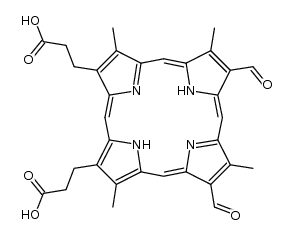 3,8-Diformyldeuteroporphyrin Structure