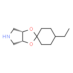Spiro[cyclohexane-1,2-[4H-1,3]dioxolo[4,5-c]pyrrole], 4-ethyltetrahydro-, (3aR,4R,6aS)-rel- (9CI)结构式