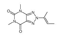 4,6-dimethyl-2-(1-methyl-propenyl)-2,4-dihydro-[1,2,3]triazolo[4,5-d]pyrimidine-5,7-dione结构式