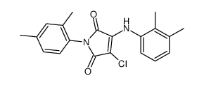 3-chloro-4-(2,3-dimethylanilino)-1-(2,4-dimethylphenyl)pyrrole-2,5-dione Structure