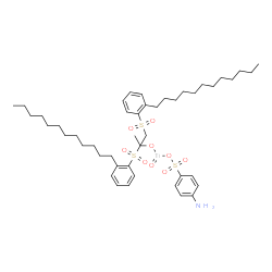 (4-aminobenzenesulphonato-O)bis(dodecylbenzenesulphonato-O)(propan-2-olato)titanium结构式