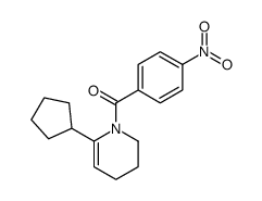 (6-cyclopentyl-3,4-dihydro-2H-pyridin-1-yl)-(4-nitrophenyl)methanone结构式