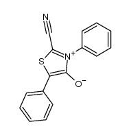 2-cyano-4-oxo-3,5-diphenyl-4,5-dihydro-thiazolium betaine结构式