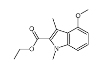 ethyl 4-methoxy-1,3-dimethylindole-2-carboxylate结构式