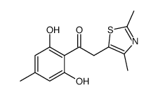 1-(2,6-dihydroxy-4-methylphenyl)-2-(2,4-dimethyl-1,3-thiazol-5-yl)ethanone结构式