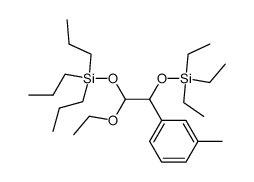 1-(2-Ethoxy-1-triethylsilanyloxy-2-tripropylsilanyloxy-ethyl)-3-methyl-benzene结构式