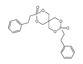 3,9-双(2-苯基乙基)-2,4,8,10-四氧杂-3,9-二磷杂螺[5.5]十一烷-3,9-二氧化物结构式