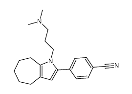 4-[1-(3-dimethylamino-propyl)-1,4,5,6,7,8-hexahydro-cyclohepta[b]pyrrol-2-yl]-benzonitrile结构式