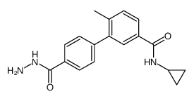 4'-hydrazinocarbonyl-6-methyl-biphenyl-3-carboxylic acid cyclopropylamide结构式