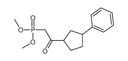 2-dimethoxyphosphoryl-1-(3-phenylcyclopentyl)ethanone结构式
