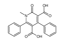 1-methyl-2-oxo-4,6-diphenylpyridine-3,5-dicarboxylic acid结构式