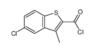 5-chloro-3-methyl-1-benzothiophene-2-carbonyl chloride结构式