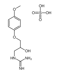 (C-azaniumylcarbonimidoyl)-[2-hydroxy-3-(4-methoxyphenoxy)propyl]azanium,sulfate Structure