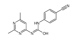 1-(4-cyanophenyl)-3-(2,6-dimethylpyrimidin-4-yl)urea结构式