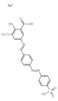 Benzoic acid,2-hydroxy-3-methyl-5-[2-[4-[2-(4-sulfophenyl)diazenyl]phenyl]diazenyl]-, sodiumsalt (1:2) picture