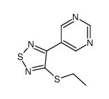 3-ethylsulfanyl-4-pyrimidin-5-yl-1,2,5-thiadiazole结构式