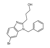 3-(1-benzyl-6-bromobenzimidazol-2-yl)propan-1-ol Structure