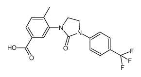 4-methyl-3-[2-oxo-3-(4-trifluoromethyl-phenyl)-imidazolidin-1-yl]-benzoic acid结构式