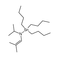 1,1,1-tributyl-N-isopropyl-N-(2-methylprop-1-en-1-yl)stannanamine Structure