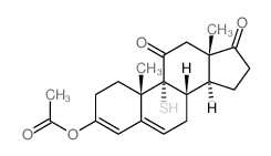 9-mercapto-11,17-dioxoandrosta-3,5-dien-3-yl acetate structure