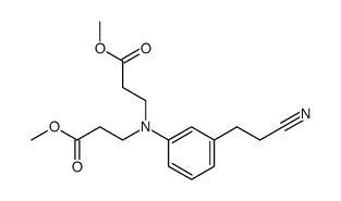 3-N,N-bis(β-carbomethoxyethyl)amino-hydrocinnamonitrile Structure