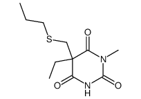 5-Ethyl-1-methyl-5-(propylthiomethyl)-2-sodiooxy-4,6(1H,5H)-pyrimidinedione结构式