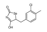 5-[(3-chloro-4-methylphenyl)methyl]-1,3-selenazolidine-2,4-dione结构式