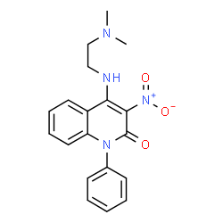 4-((2-(dimethylamino)ethyl)amino)-3-nitro-1-phenylquinolin-2(1H)-one结构式