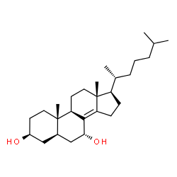 cholest-8(14)-ene-3,7-diol structure