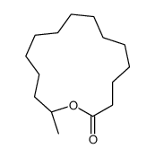 (15R)-15-methyl-oxacyclopentadecan-2-one Structure
