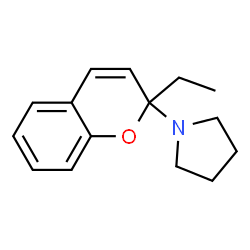 Pyrrolidine, 1-(2-ethyl-2H-1-benzopyran-2-yl)- (9CI) Structure