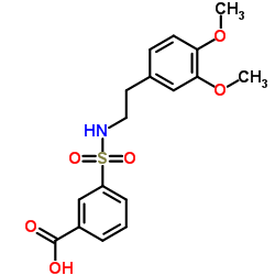 3-([(3,4-DIMETHOXYPHENETHYL)AMINO]SULFONYL)BENZOIC ACID Structure