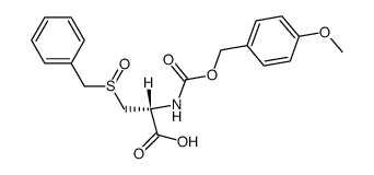 (2R)-3-(benzylsulfinyl)-2-((((4-methoxybenzyl)oxy)carbonyl)amino)propanoic acid结构式