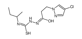 1-butan-2-yl-3-[3-(4-chloropyrazol-1-yl)propanoylamino]thiourea结构式