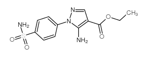 ethyl 5-amino-1-(4-sulfamoylphenyl)pyrazole-4-carboxylate Structure