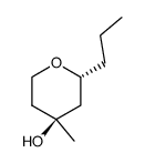 2H-Pyran-4-ol, tetrahydro-4-methyl-2-propyl-, (2R,4S)- (9CI)结构式