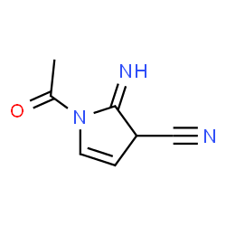 1H-Pyrrole-3-carbonitrile, 1-acetyl-2,3-dihydro-2-imino- (9CI)结构式