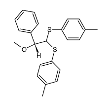 (R)-(2-methoxy-2-phenylethane-1,1-diyl)bis(p-tolylsulfane)结构式