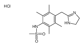 N-[4-(4,5-dihydro-1H-imidazol-2-ylmethyl)-2,3,5,6-tetramethyl-phenyl]m ethanesulfonamide hydrochloride结构式
