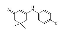 3-(4-chloroanilino)-5,5-dimethylcyclohex-2-ene-1-thione Structure