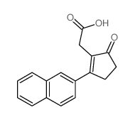 2-(2-naphthalen-2-yl-5-oxo-1-cyclopentenyl)acetic acid structure