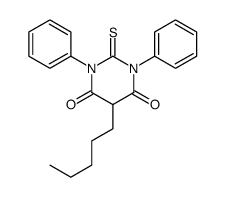 5-pentyl-1,3-diphenyl-2-sulfanylidene-1,3-diazinane-4,6-dione Structure