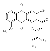 2-[(E)-but-2-en-2-yl]-11-methoxy-5-methylnaphtho[2,3-h]chromene-4,7,12-trione结构式