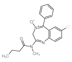 N-(9-chloro-5-oxido-6-phenyl-2-aza-5-azoniabicyclo[5.4.0]undeca-2,5,8,10,12-pentaen-3-yl)-N-methyl-butanamide结构式