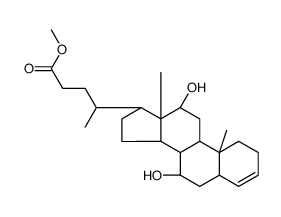 (5beta,7alpha,12alpha)-7,12-二羟基胆-3-烯-24-酸甲酯结构式