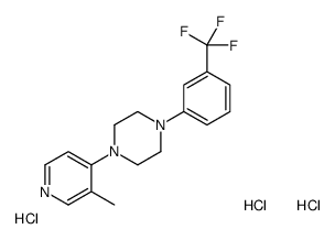 1-(3-methylpyridin-4-yl)-4-[3-(trifluoromethyl)phenyl]piperazine,trihydrochloride结构式